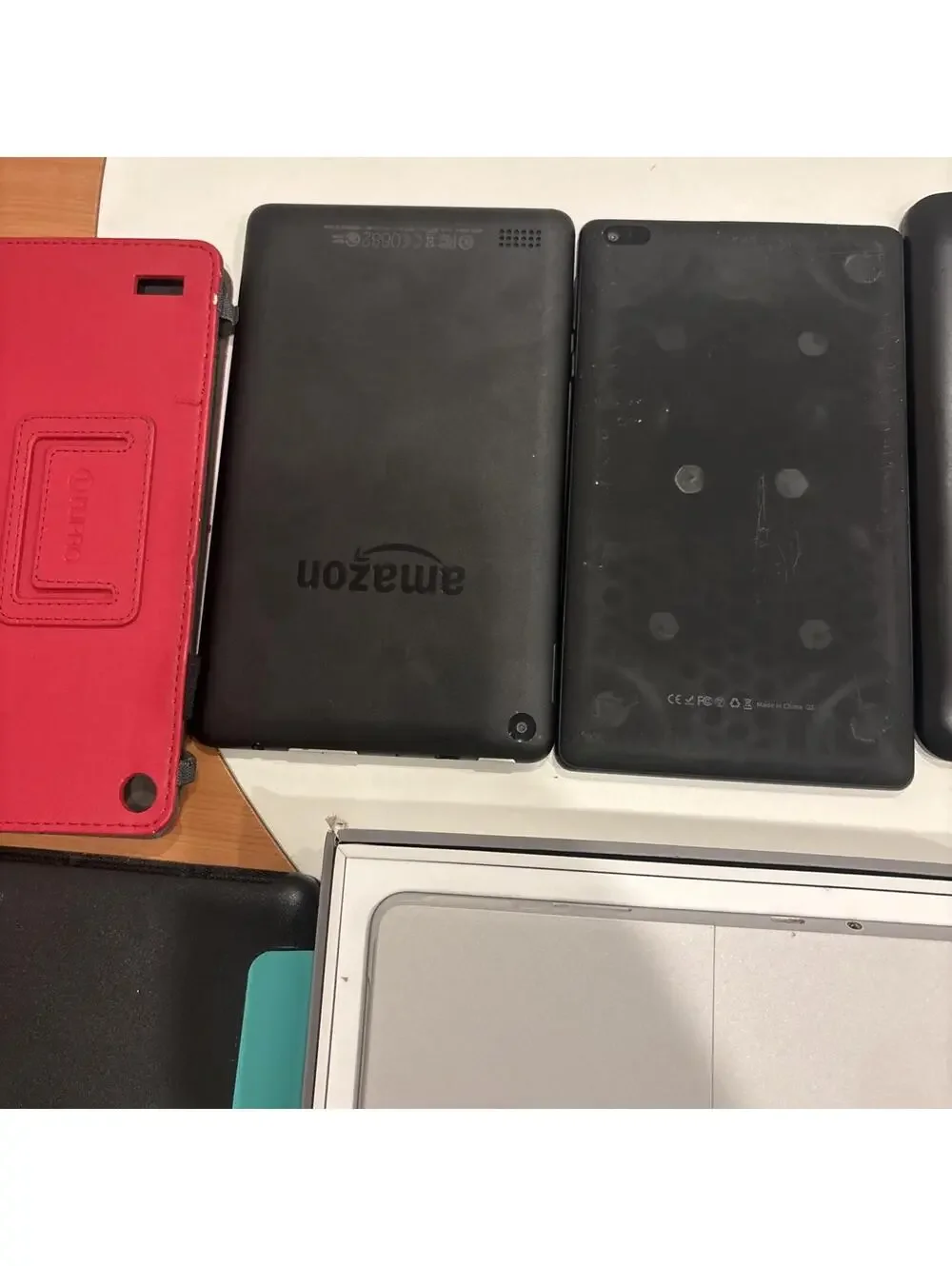 Lot Of 5 Android Tablets, 1 Surface Go, Bluetooth Keyboard & Cases For Part